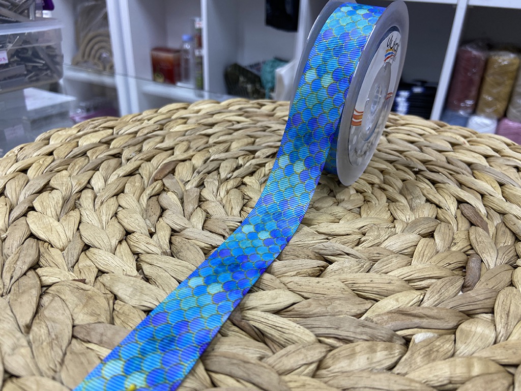 BASKILI KURDELE 2,5 CM / 1 METRE