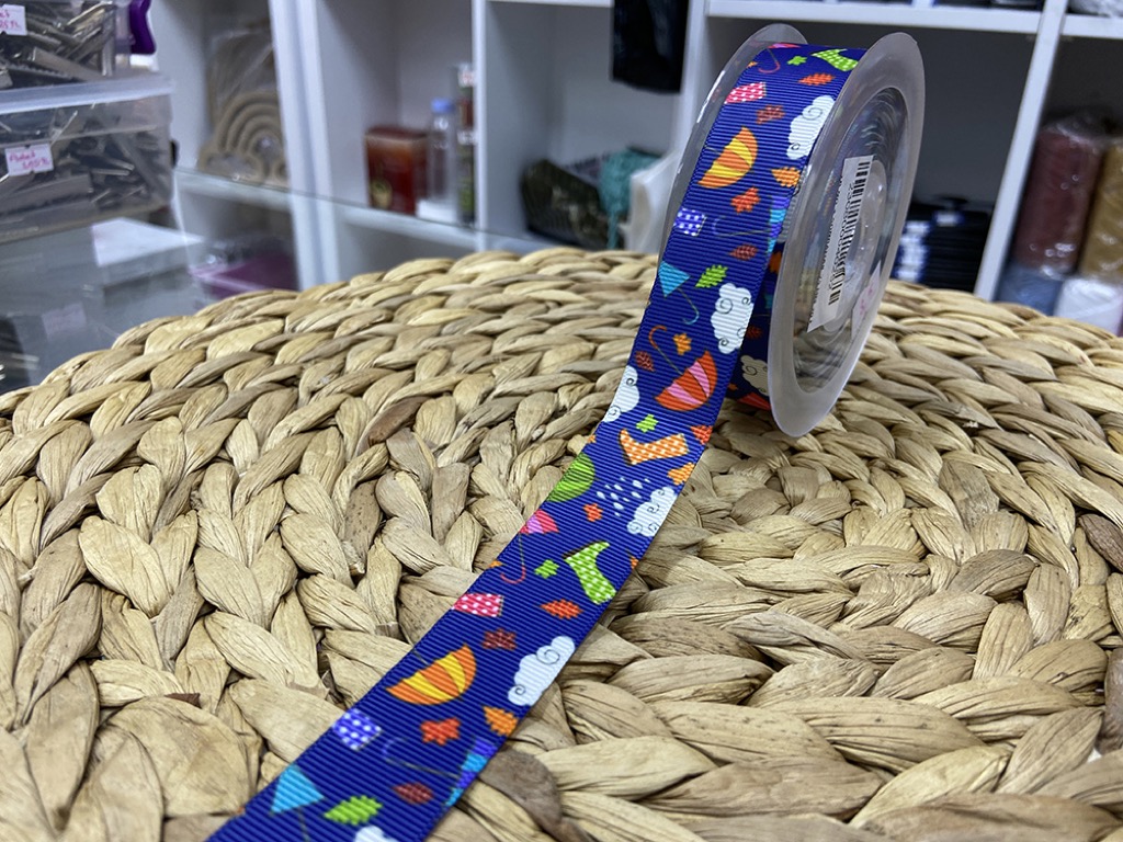 BASKILI KURDELE 2,5 CM / 1 METRE