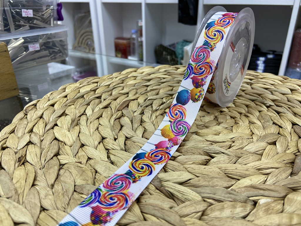 BASKILI KURDELE 2,5 CM / 1 METRE