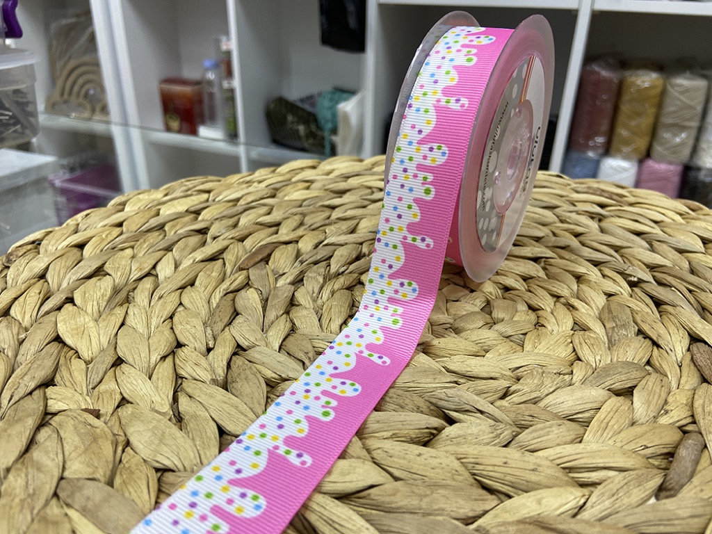 BASKILI KURDELE 2,5 CM / 1 METRE