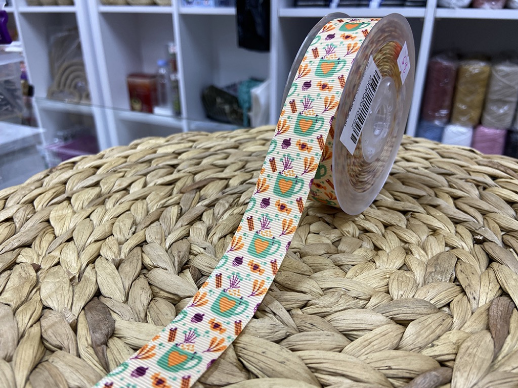 BASKILI KURDELE 2,5 CM / 1 METRE