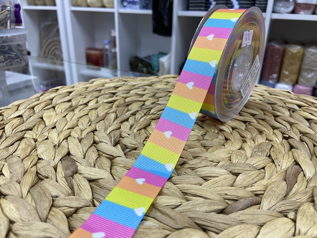 BASKILI KURDELE 2,5 CM / 1 METRE