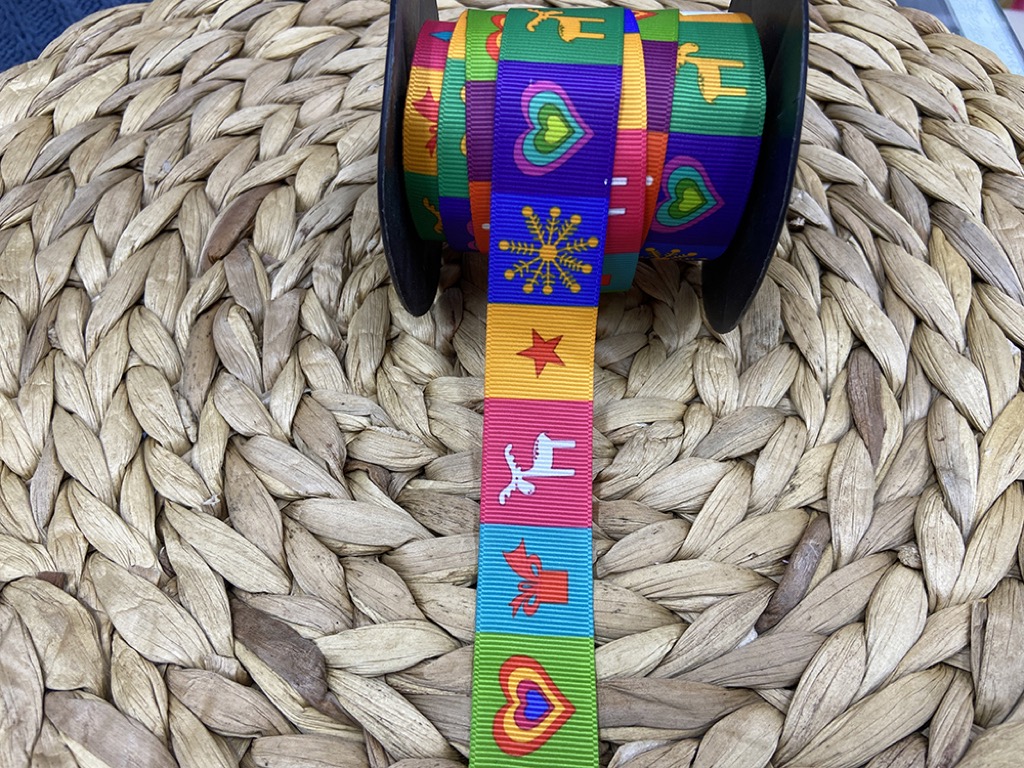 BASKILI KURDELE 2,5 CM / 1 METRE