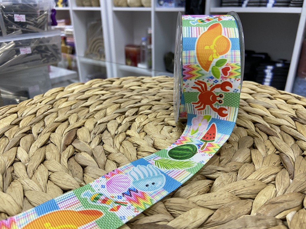 BASKILI KURDELE 4 CM / 1 METRE