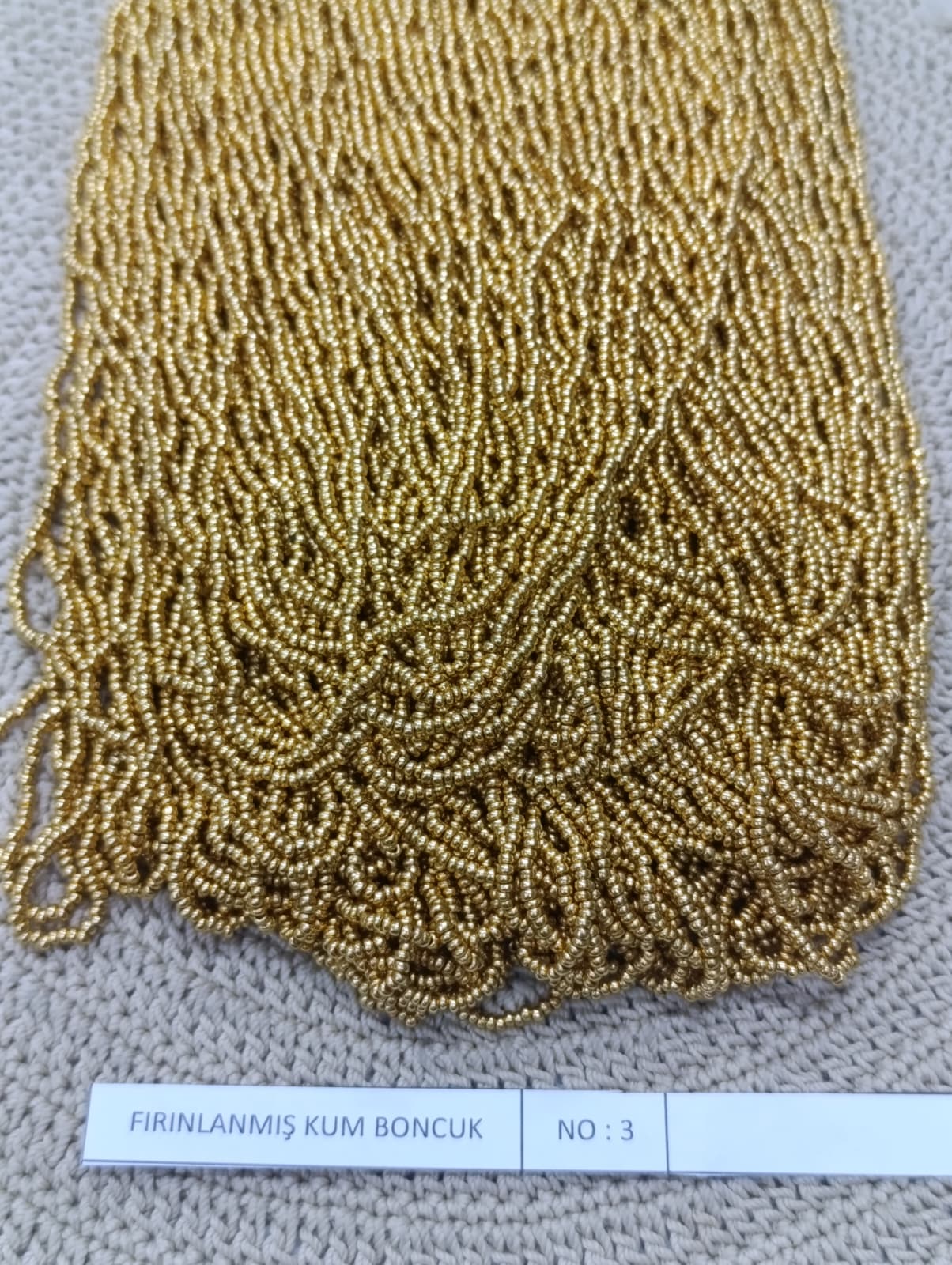 FIRINLANMIŞ KUM BONCUK NO:2 PARLAK GOLD (ROCAILLES 11/00)