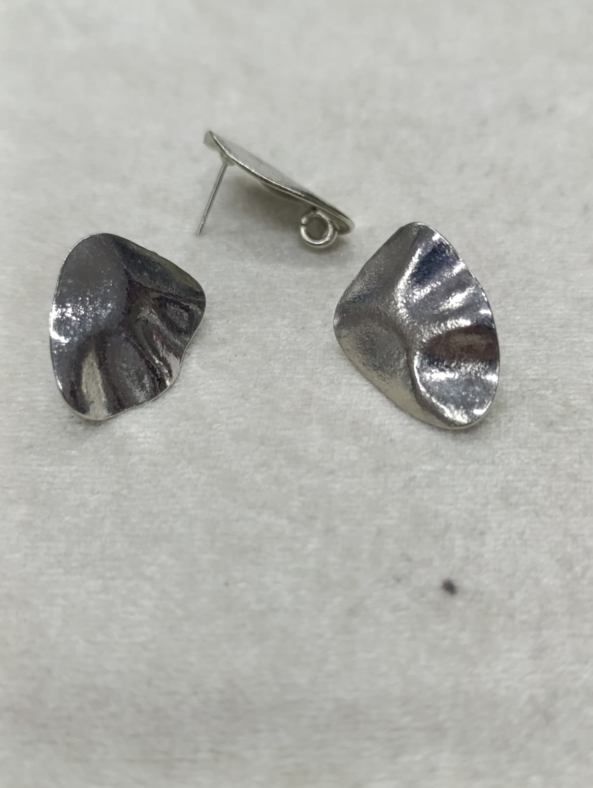 Tasarım Gümüş Renk Küpe Klipsi No:4