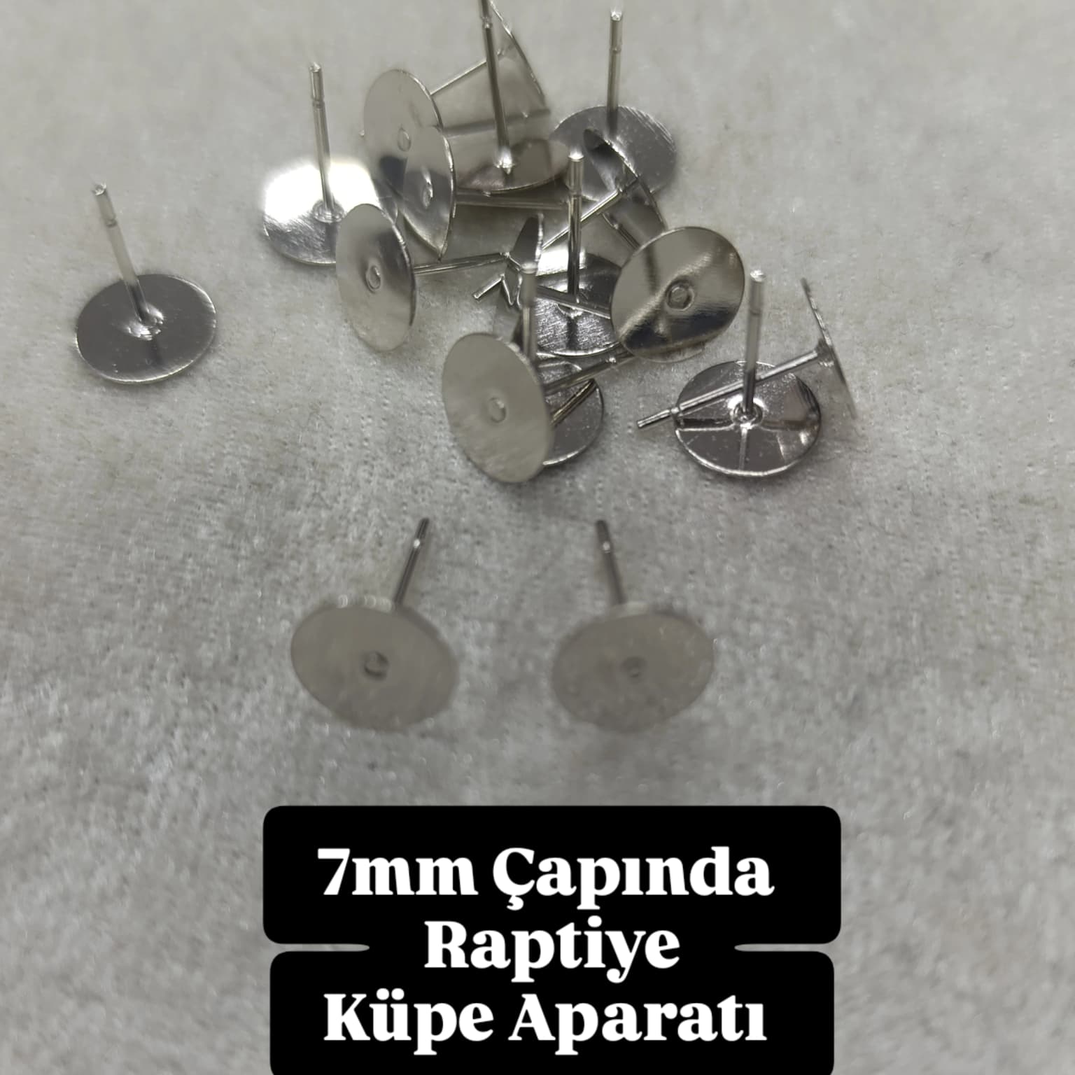 Tasarım Gümüş Renk Küpe Klipsi No:6