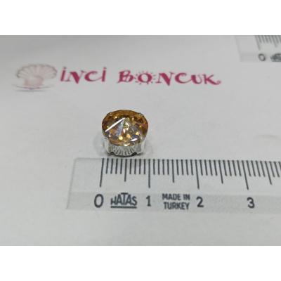 10mm Kasalı Rivoli Kristal Taş No: 12