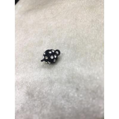 10mm Siyah Renk Taşlı Top Mıknatıslı Klipsler
