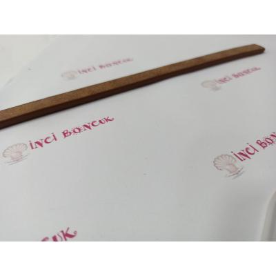TABA RENK 10mm Yassı Hakiki Deri (20cm uzunluğunda) No: 26
