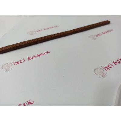 TABA RENK 6mm Yassı Hakiki Deri (20cm uzunluğunda) No: 29