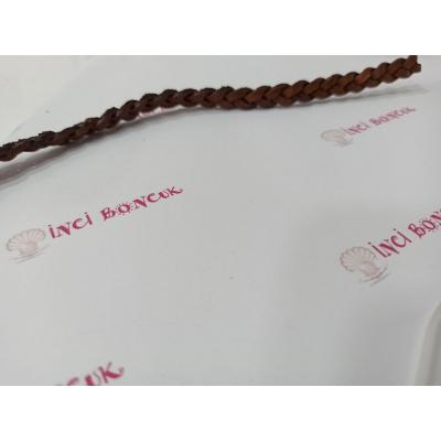 TABA 10mm Yassı Örgü Hakiki Deri (20cm uzunluğunda) No: 27