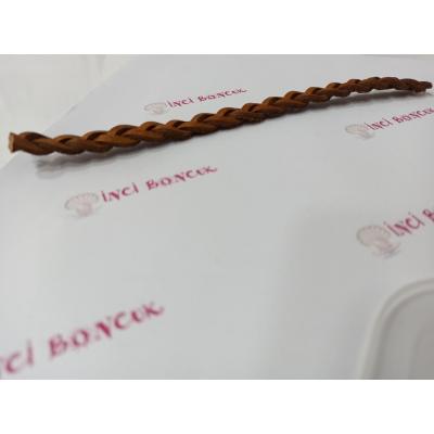 TABA 10mm Yassı Örgü Hakiki Deri (20cm uzunluğunda) No: 5