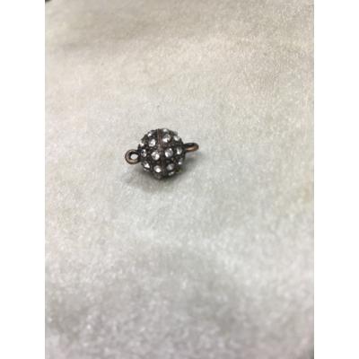 12mm Bakır Renk Taşlı Top Mıknatıslı Klipsler