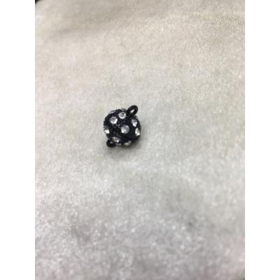 12mm Siyah Renk Taşlı Top Mıknatıslı Klipsler