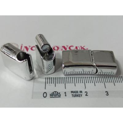 12x5mm Yassı Deri Mıknatıslı Kapama No: 19