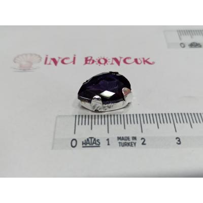 13x18mm Kasalı Damla Rivoli Kristal Taş No: 12