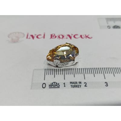 13x18mm Kasalı Damla Rivoli Kristal Taş No: 14