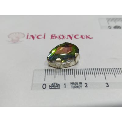 13x18mm Kasalı Damla Rivoli Kristal Taş No: 15