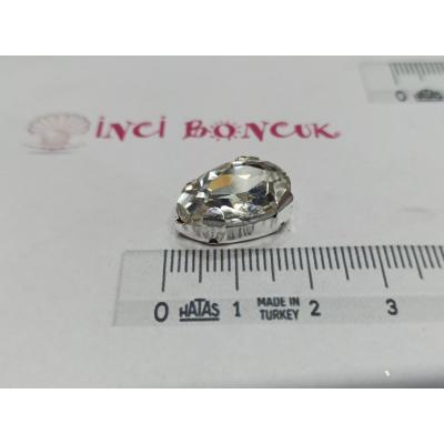 13x18mm Kasalı Damla Rivoli Kristal Taş No: 3