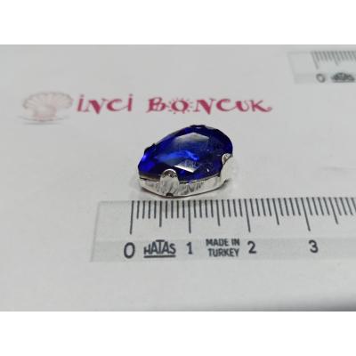 13x18mm Kasalı Damla Rivoli Kristal Taş No: 7