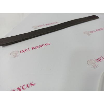 SİYAH 15mm Yassı Hakiki Deri (20cm uzunluğunda) No: 20