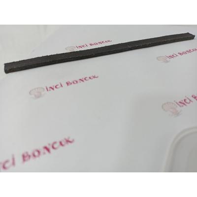 SİYAH 15mm Yassı Hakiki Deri (20cm uzunluğunda) No: 6