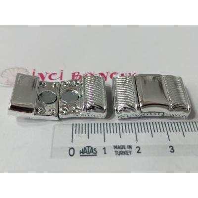 16x3mm Yassı Deri Mıknatıslı Kapama No: 11