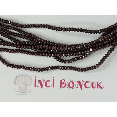 1mm Yuvarlak Kesim Kristal Boncuk No: 12