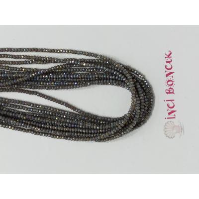 1mm Yuvarlak Kesim Kristal Boncuk No: 19