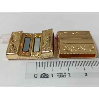 24x3mm Yassı Deri Mıknatıslı Kapama No: 9