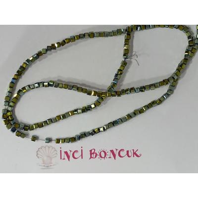 2mm Küp Kesim Kristal Boncuk No: 6