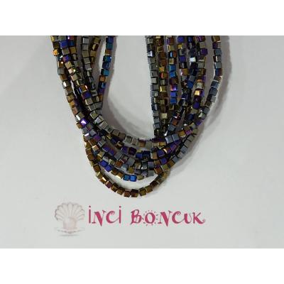 2mm Küp Kesim Kristal Boncuk No: 8