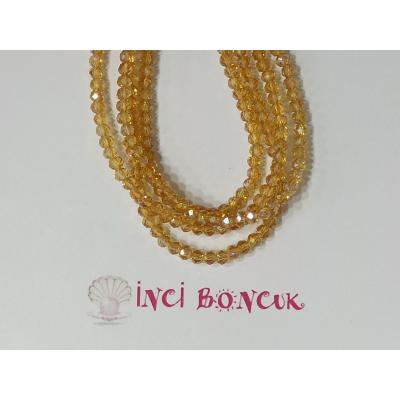 3mm Yuvarlak Kesim Kristal Boncuk No: 1