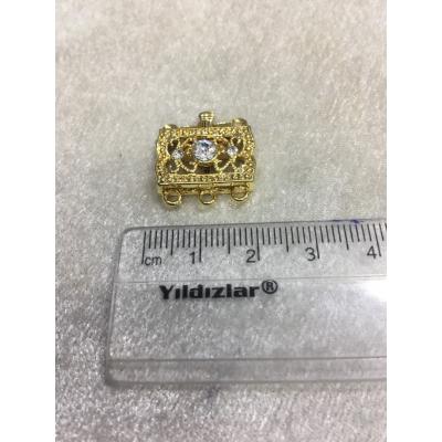 3 Delikli Gold Kaplama Renk Hasır Kapama