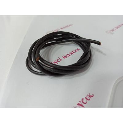 3mm Yuvarlak Hakiki Deri (Metre Fiyatıdır) No: 12
