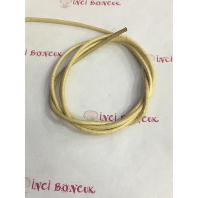 3mm Yuvarlak Hakiki Deri (Metre Fiyatıdır) No: 23