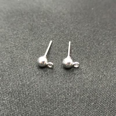 4mm Gümüş Renk Küpe Klipsi No: 32