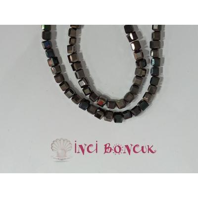 4mm Küp Kesim Kristal Boncuk No: 12