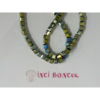 4mm Küp Kesim Kristal Boncuk No: 13