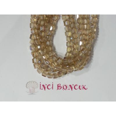 4mm Küp Kesim Kristal Boncuk No: 19
