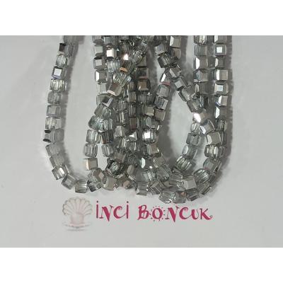 4mm Küp Kesim Kristal Boncuk No: 20