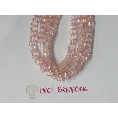 4mm Küp Kesim Kristal Boncuk No: 21