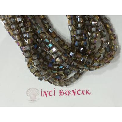 4mm Küp Kesim Kristal Boncuk No: 22