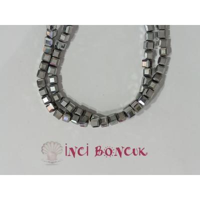 4mm Küp Kesim Kristal Boncuk No: 3