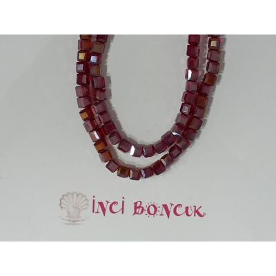 4mm Küp Kesim Kristal Boncuk No: 9