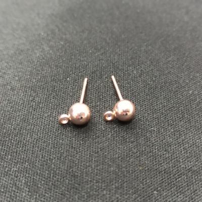5mm Rose Renk Küpe Klipsi No: 19