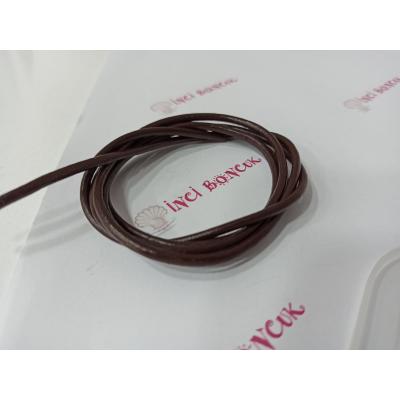 3mm Yuvarlak Hakiki Deri (Metre Fiyatıdır) No: 13