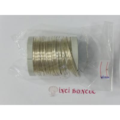 60mm Gümüş Çiçek Teli No: 3