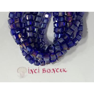 6mm Küp Kesim Kristal Boncuk No: 10